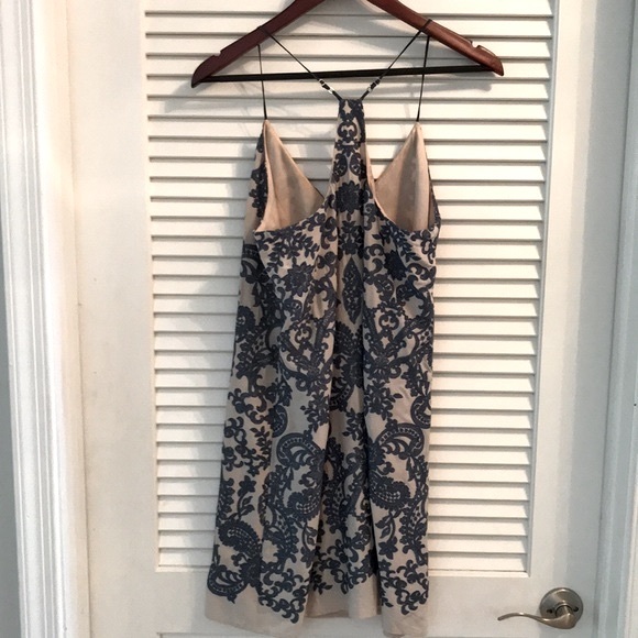 Lavender Brown Blue Paisley Embroidered Dress Size Small EUC - Picture 6 of 11